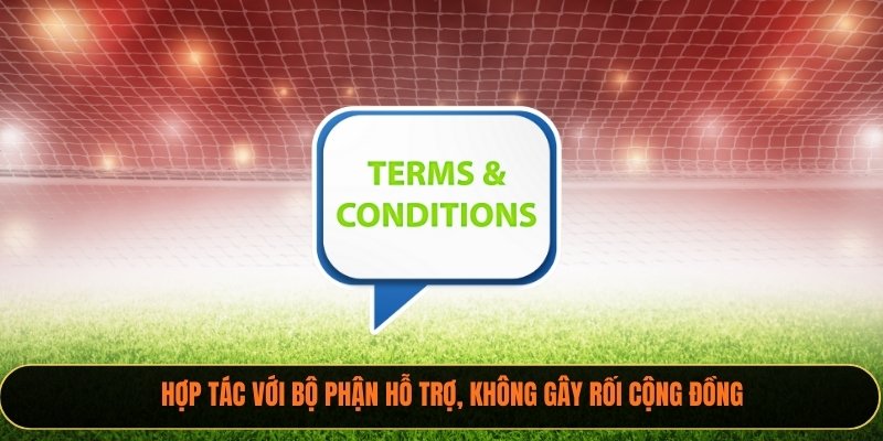 Hợp tác với bộ phận hỗ trợ, không gây rối cộng đồng